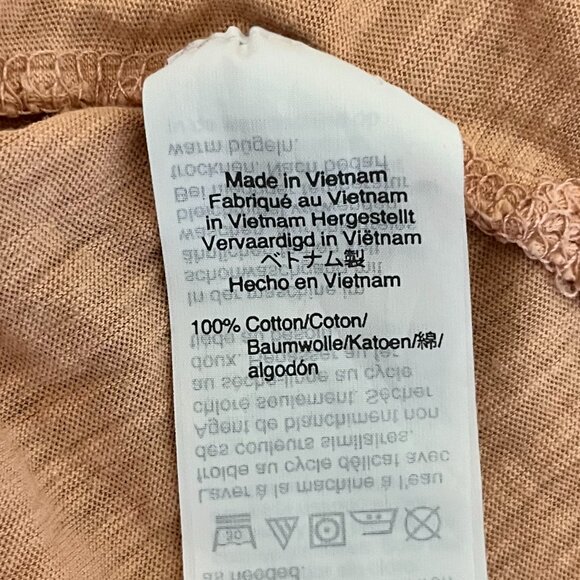 Madewell Peach Cotton V-Neck Short Sleeve T-shirt, Size Medium - Picture 9 of 9